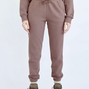 TNA COZY FLEECE BOYFRIEND SWEATPANT stone taupe, XS